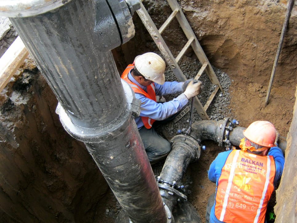 Slide of Balkan Sewer & Water Main