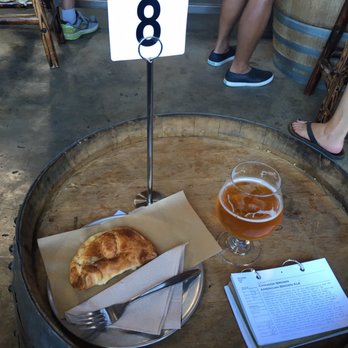 Fieldwork Brewing Co. - Tomato Basil and Mozzerella Empanada and convergence double IPA - Breweries Near Me - Berkeley, California