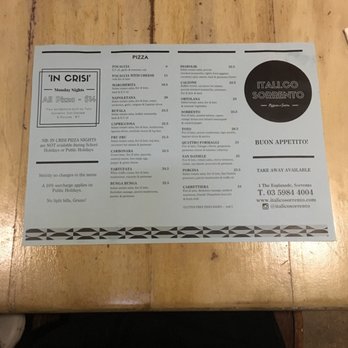 Itali.Co - Menu - Italian Near Me - Sorrento, VIC Itali.Co - Menu - Italian Near Me - Sorrento, VIC