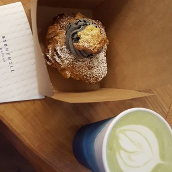 Stonemill Matcha - Ginger latte and cream puff - Cafes Near Me - San Francisco, California