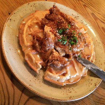 Prohibition - Chicken & Waffles with syrup infused gravy. - Cocktail Bars Near Me - Charleston, South Carolina Prohibition - Chicken & Waffles with syrup infused gravy. - Cocktail Bars Near Me - Charleston, South Carolina