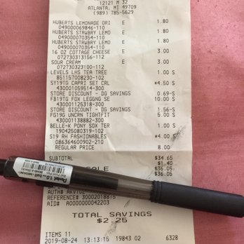 Dollar General - Receipt from dollar general proof there was no 50% off all the clothes or rug. - Discount Store Near Me - Grayling, Michigan Dollar General - Receipt from dollar general proof there was no 50% off all the clothes or rug. - Discount Store Near Me - Grayling, Michigan