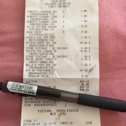 Dollar General - Receipt from dollar general proof there was no 50% off all the clothes or rug.