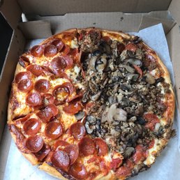 Large Double Pepperoni, Half Sausage/Mushroom! Large Double Pepperoni, Half Sausage/Mushroom!