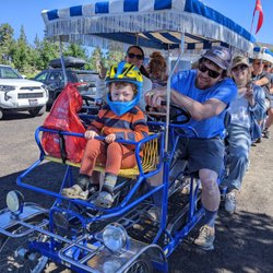 Wheel Fun Rentals - Old Mill District at Riverbend Dog Park - The teams are ready to go on a Surrey Scavenger Hunt