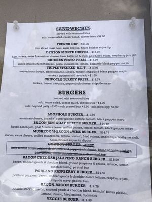 Menu photo 1 The Loophole Denton, TX Menu photo 1 The Loophole Denton, TX