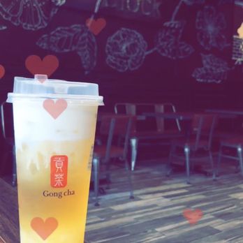 Gong Cha - Milk Foam Green Tea with white boba and coconut jellies - Bubble Tea Near Me - Allston, Massachusetts Gong Cha - Milk Foam Green Tea with white boba and coconut jellies - Bubble Tea Near Me - Allston, Massachusetts