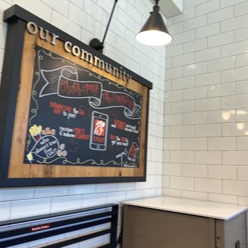 Chick-fil-A - ows a chalkboard in a restaurant - Fast Food Near Me - Delray Beach, Florida Chick-fil-A - ows a chalkboard in a restaurant - Fast Food Near Me - Delray Beach, Florida