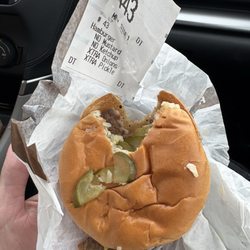 McDonald's - Opened a hamburger and it had a bite taken out of it!!!