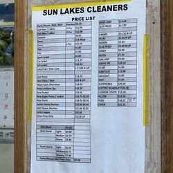 Sunlake Cleaners - Pricing as of 6/14/2024