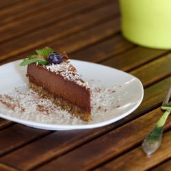 The Green Moustache Organic Café - Raw Vegan Cheesecake