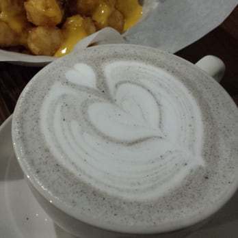 Hide Out Cafe - Black Sesame Latte (no caffeine) - Coffee & Tea Near Me - Rowland Heights, California
