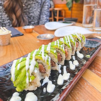 Sushi Lab Rooftop - Seared salmon roll - Japanese Near Me - New York, New York Sushi Lab Rooftop - Seared salmon roll - Japanese Near Me - New York, New York