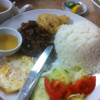 Chicken Pho You - Pork, Fish Cake and Fried Egg Rice Plate - Vietnamese Near Me - Millbrae, California
