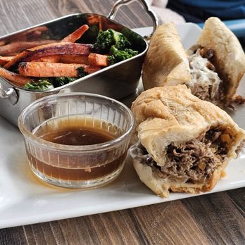 Lake House - French dip sandwich - Wine Bars Near Me - Cornelius, North Carolina