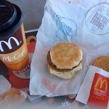 McDonald's - Sausage Biscuit with Egg and Hashbrowns. - Burgers Near Me - Ellington, Connecticut