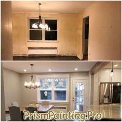 Prism Painting - Wall was removed to open area up and a door to the outside. Finish coat of high end paint transformed this.