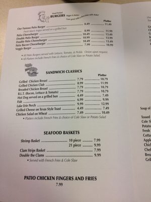 Menu photo 3 The Patio Restaurant Lakeside Marblehead, OH Menu photo 3 The Patio Restaurant Lakeside Marblehead, OH