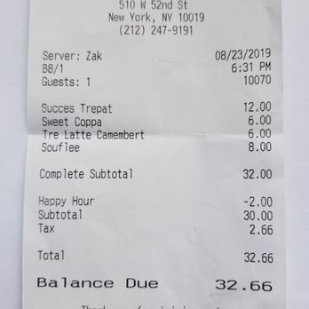 Ardesia Wine Bar - Bill for one - Wine Bars Near Me - New York, New York Ardesia Wine Bar - Bill for one - Wine Bars Near Me - New York, New York