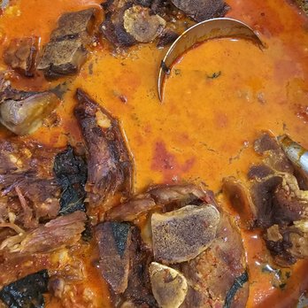 Moobongri - Spicy pork neck bone soup. Dried and weirdly overcooked meats. - Korean Near Me - Irvine, California