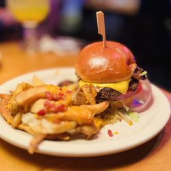 Texas Roadhouse - Smokehouse Burger with loaded French fries