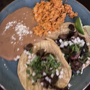 1882 Cantina - Carne asada street tacos (sorry it's blurry) - Mexican Near Me - Temecula, California