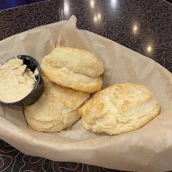 Lucille's Smokehouse Bar-B-Que - Perfect biscuits and honey butter, compliments of Lucille's, brought warm to the table. Yum! - Barbeque Near Me - Valencia, California Lucille's Smokehouse Bar-B-Que - Perfect biscuits and honey butter, compliments of Lucille's, brought warm to the table. Yum! - Barbeque Near Me - Valencia, California