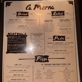La Merna - Menu - Pizza Near Me - Washington, DC, District of Columbia