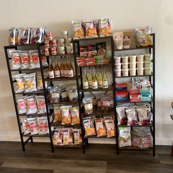 Loving Hut - Assorted vegan items for sale including chips, candy bars, cups of noodles, jerky, coffee, oatmeal, vegan pet food and wine - Vegan Near Me - Glendora, California Loving Hut - Assorted vegan items for sale including chips, candy bars, cups of noodles, jerky, coffee, oatmeal, vegan pet food and wine - Vegan Near Me - Glendora, California