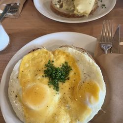 Cafe Keppler - Omelette (top of pic) and fried egg sandwich
