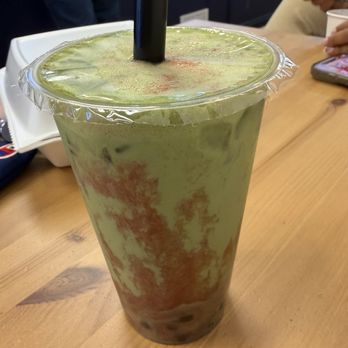 Sweet Parlor - Strawberry Matcha Latte with Tapioca - Ice Cream & Frozen Yogurt Near Me - Somerville, New Jersey Sweet Parlor - Strawberry Matcha Latte with Tapioca - Ice Cream & Frozen Yogurt Near Me - Somerville, New Jersey
