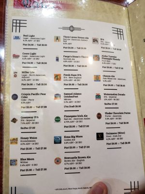 Menu photo 2 Three Lyons Pub Fargo, ND