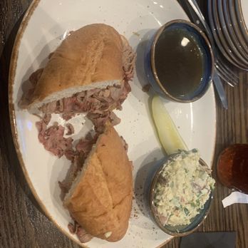 Gus's BBQ - Tri tip dip sandwich with potato salad - Barbeque Near Me - Porter Ranch, California