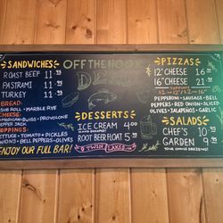 Menu as of July 2026