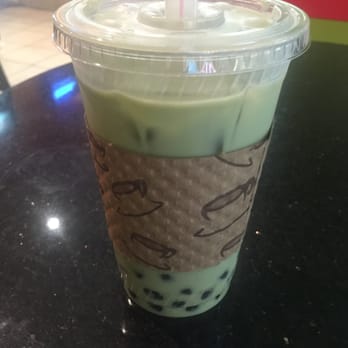Orange Tree Cafe - Green tea late with Soy Milk and Boba. SOOOOO good - Juice Bars & Smoothies Near Me - Los Angeles, California