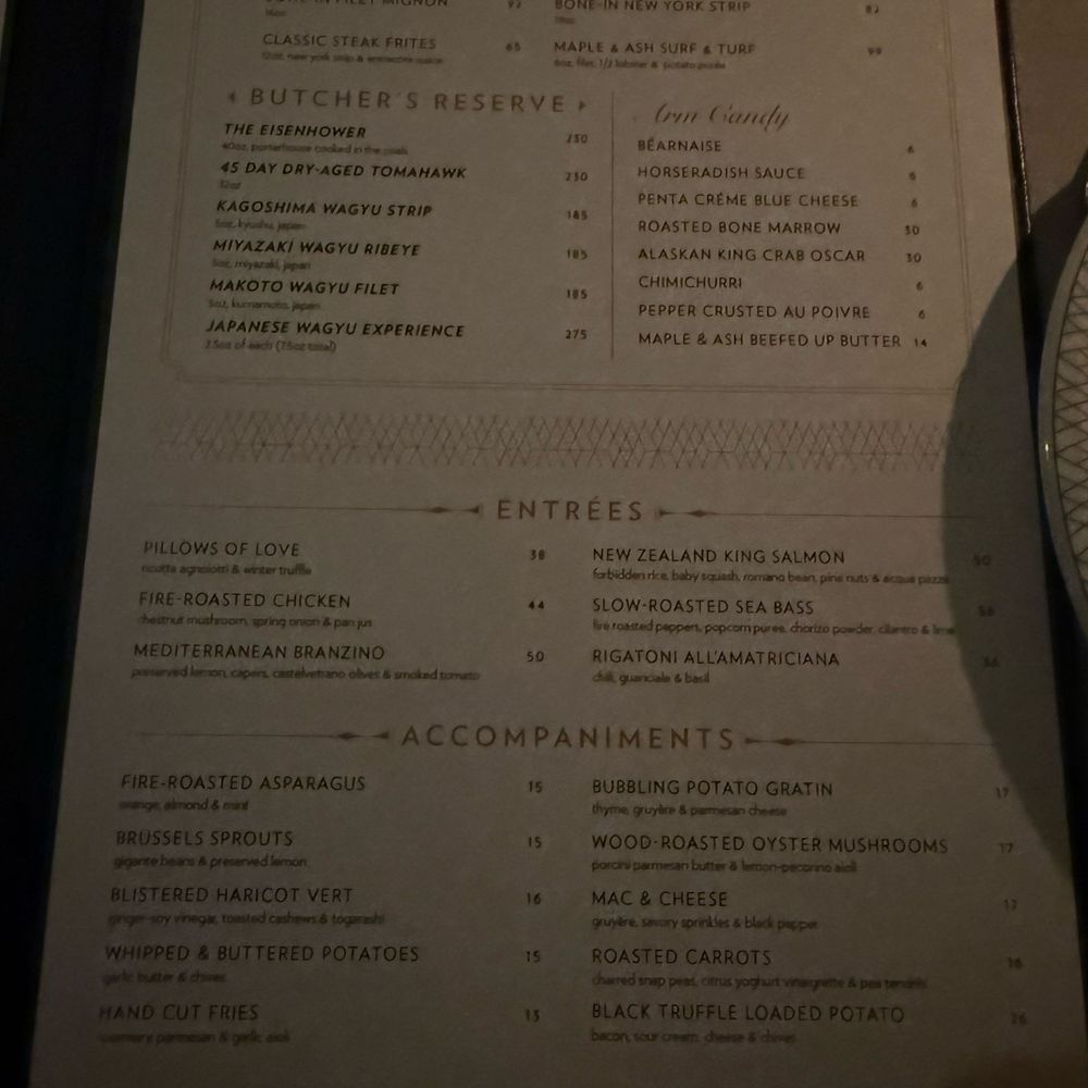 Maple & Ash - Menu - Steakhouses Near Me - Scottsdale, Arizona Maple & Ash - Menu - Steakhouses Near Me - Scottsdale, Arizona