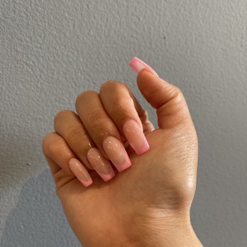 M2 Nail Lounge - Pink French Tips - Nail Salons Near Me - Alhambra , California M2 Nail Lounge - Pink French Tips - Nail Salons Near Me - Alhambra , California