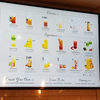Teaspoon - Menu (which was hard to read in-store as well) - Bubble Tea Near Me - Campbell, California