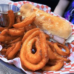 David's Pizza - 6" turkey and cheese with onion rings