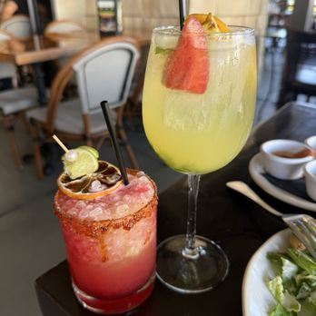 The Olive Restobar - White wine sangria, La Chancla (Tequila Craft Cocktail) - Mediterranean Near Me - Downey, California
