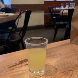 Complimentary Lemonchello shot was perfect after our amazing meal!