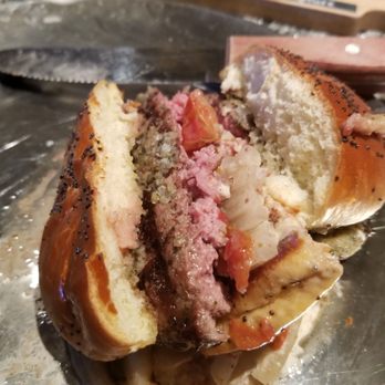 Eureka! - Medium-rare Bone Marrow Burger ($16.50) - American Near Me - Las Vegas, Nevada Eureka! - Medium-rare Bone Marrow Burger ($16.50) - American Near Me - Las Vegas, Nevada