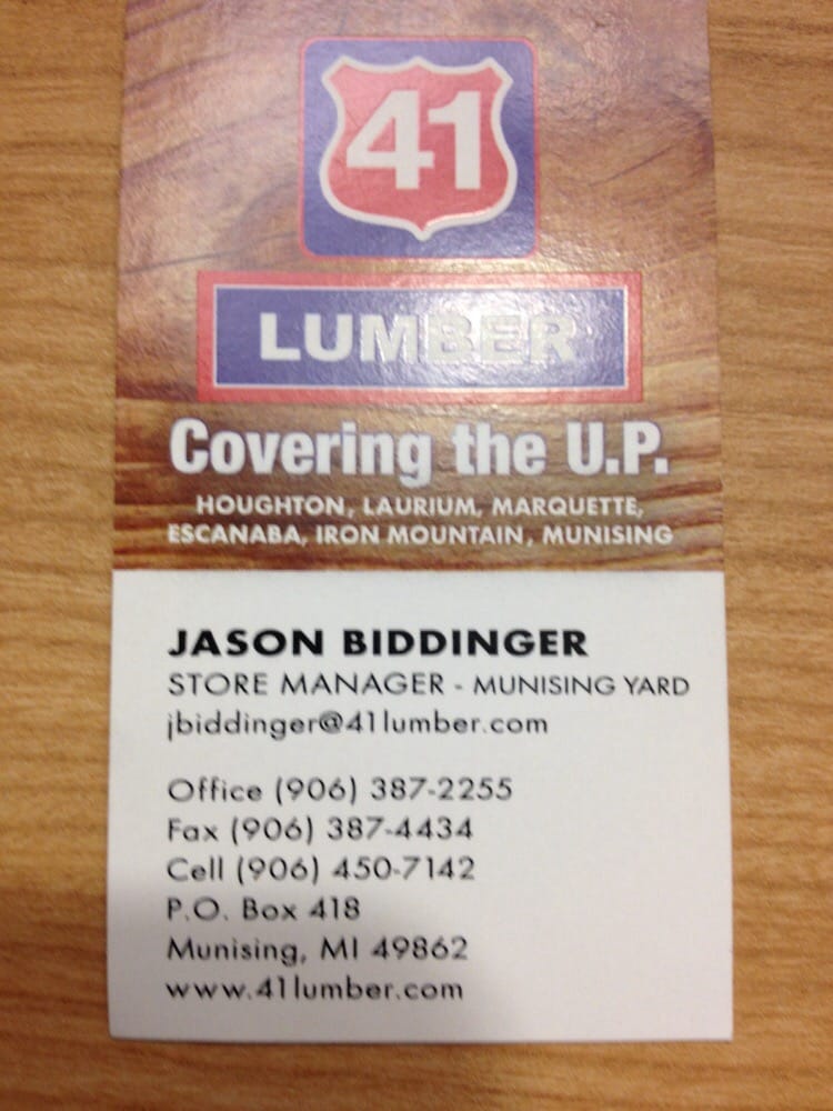41 LUMBER Updated June 2024 Munising, Michigan Hardware Stores