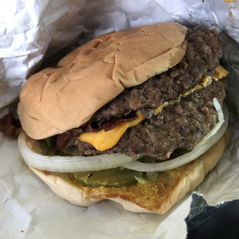 Dixie Dog Drive-In - Bacon Double CheeseBurger - New American Near Me - Ponca City, Oklahoma Dixie Dog Drive-In - Bacon Double CheeseBurger - New American Near Me - Ponca City, Oklahoma
