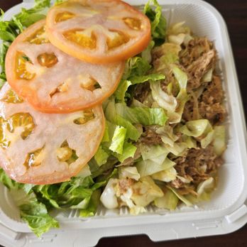 Lucky Box Restaurant - Kalua pork & cabbage w/ all tossed salad - Chinese Near Me - Honolulu, Hawaii Lucky Box Restaurant - Kalua pork & cabbage w/ all tossed salad - Chinese Near Me - Honolulu, Hawaii