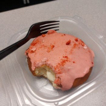 Spudly Donuts - A very delicious, donut! This one is a Strawberry Cheesecake . Everyone should try theese donuts they are amazing! - Donuts Near Me - Lehi, Utah Spudly Donuts - A very delicious, donut! This one is a Strawberry Cheesecake . Everyone should try theese donuts they are amazing! - Donuts Near Me - Lehi, Utah