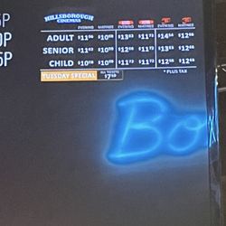 Hillsborough Cinemas - Pricing