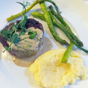 Mac's Chophouse - Filet with mashed potatoes and asparagus (served family style) - Venues & Event Spaces Near Me - Marietta, Georgia