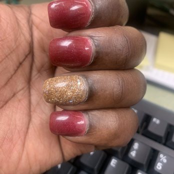 FAB Nail Bar - Un-manicured Dip along sides and where top coat it's on whole nail - Nail Salons Near Me - Dallas, Texas FAB Nail Bar - Un-manicured Dip along sides and where top coat it's on whole nail - Nail Salons Near Me - Dallas, Texas