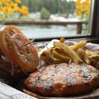 Tides Tavern - Amazing Salmon burger!! - Pubs Near Me - Gig Harbor, Washington